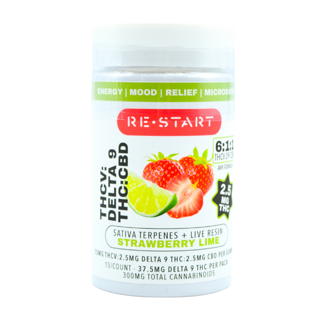 THCV Delta 9 THC CBD 20MG Energies Gummies Strawberry (6:1:1) / 15-ct (Reg. Price $45)